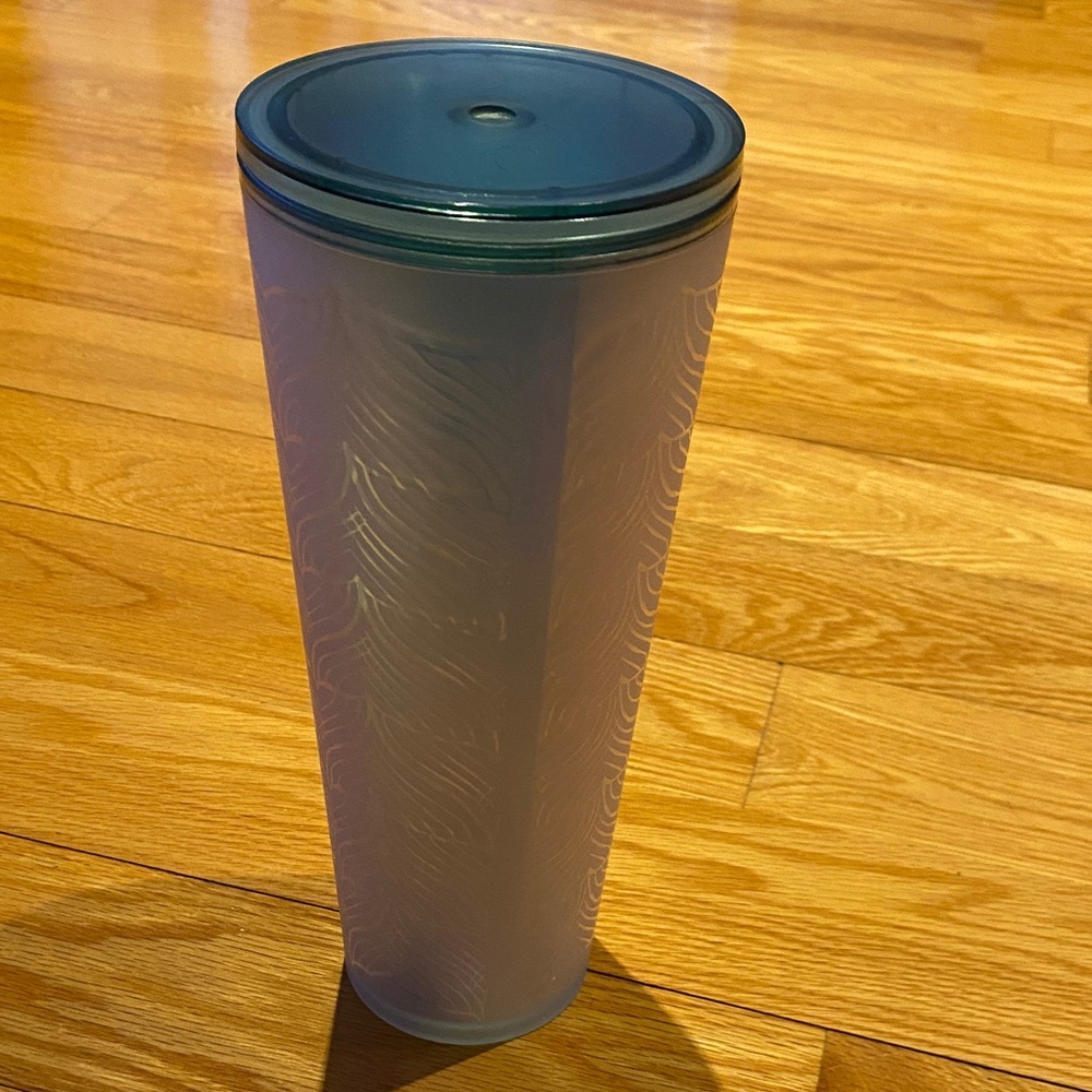 Starbucks Mermaid tail Tumbler 2021 24oz Iridescent*** no straw
